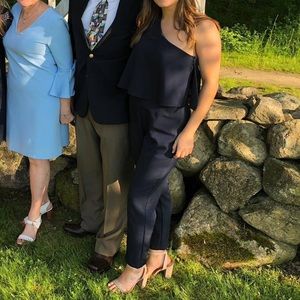 Missguided Navy Blue Jumpsuit